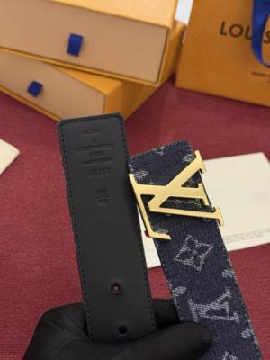 wholesale quality louis vuitton initiales monogram denim belt model no. 854